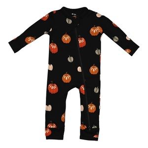 NWOT Kyte Baby Midnight Pumpkin Zippered Romper 0-3 Mos SOLD OUT